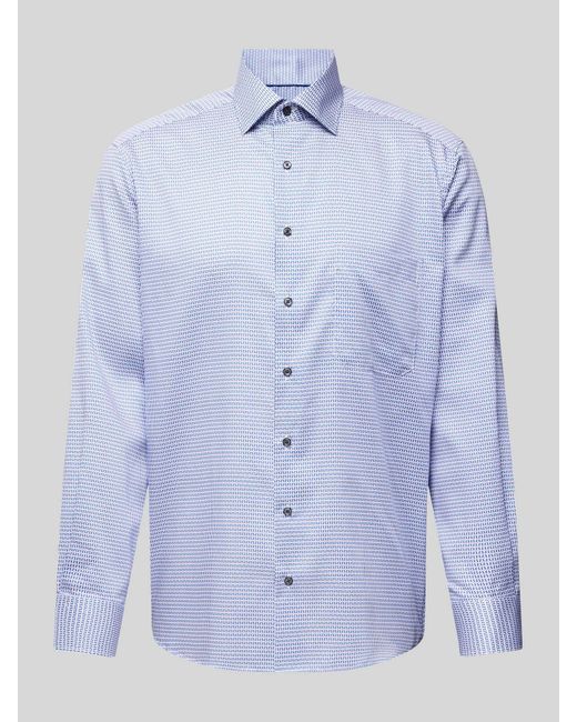 Eterna Comfort Fit Zakelijk Overhemd Met Kentkraag in het Blue voor heren