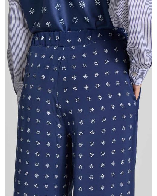 Weekend by Maxmara Blue Relaxed Fit Weite Hose aus reiner Seide Modell 'EUSEBIO'