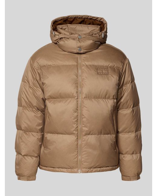 Tommy Hilfiger Regular Fit Gewatteerd Jack Met Vulling Van Dons En Veren, Model 'Alaska' in het Brown voor heren