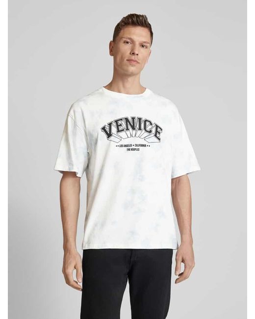The Kooples T-Shirt mit Label-Print in Gray für Herren