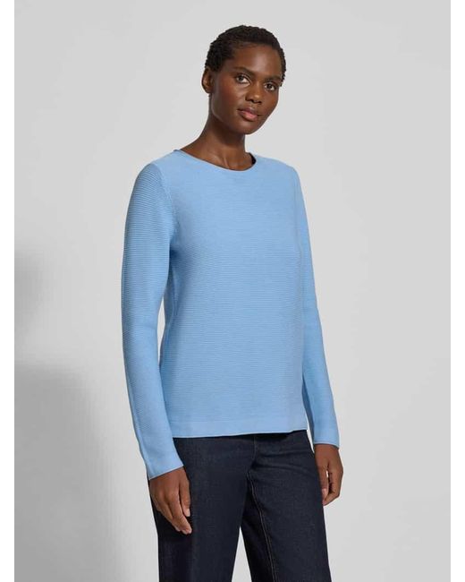 Tom Tailor Blue Regular Fit Pullover aus reiner Baumwolle