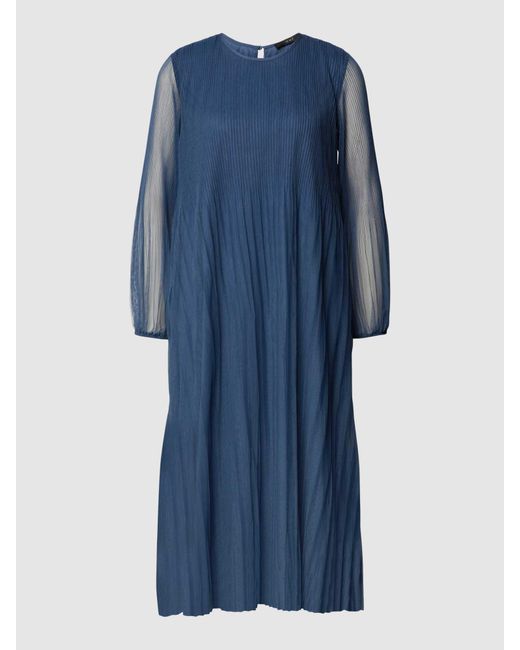 Ouí Midi-jurk Met Plissévouwen in het Blue