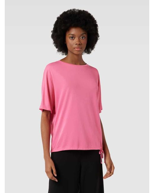 Tom Tailor Pink T-Shirt mit Tunnelzug am Saum