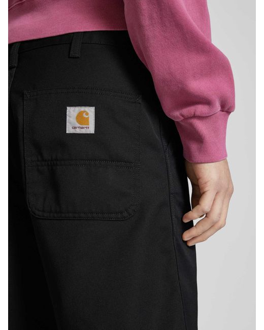 Carhartt Bermuda Met Steekzakken, Model 'Simple Short' in het Black voor heren