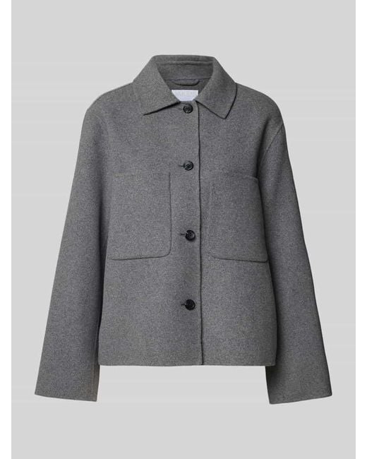 Jake*s Gray Relaxed Fit Jacke mit Lammwoll- und Viskose-Anteil