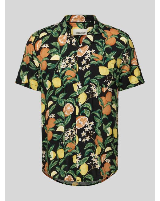 Blend Slim Fit Freizeithemd mit Allover-Print in Green für Herren