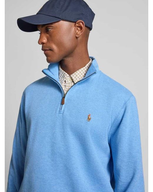 Polo Ralph Lauren Strickpullover mit Stehkragen in Blue für Herren