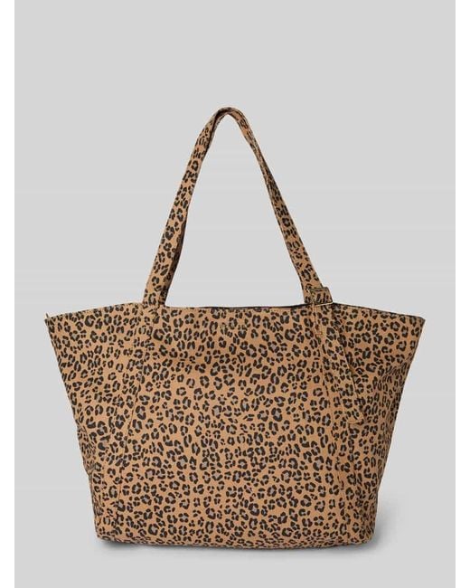 HEY MARLY Brown Shopper mit Label-Applikation Modell 'Pretty Wonder'