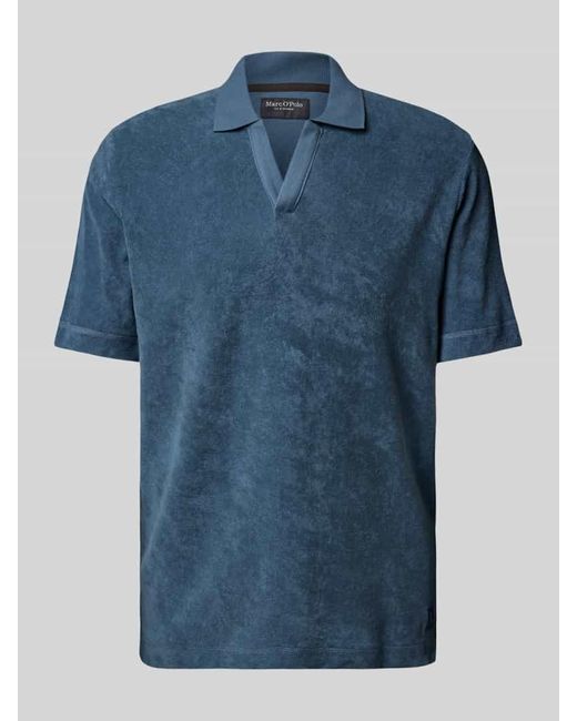 Marc O' Polo Regular Fit Poloshirt aus Baumwoll-Frottee in Blue für Herren