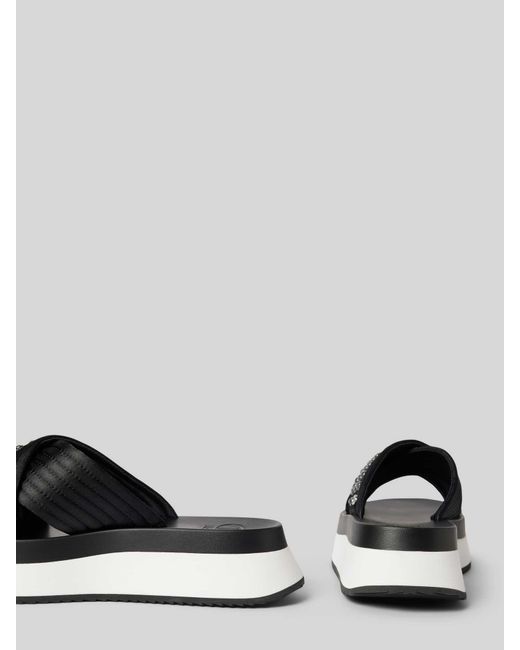 Liu Jo Sandalen Met Plateauhak Met Siersteentjes in het Black