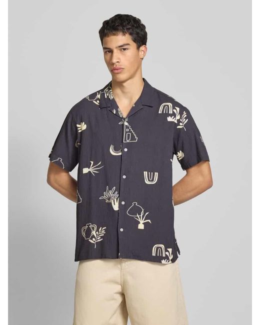 Jack & Jones Regular Fit Freizeithemd mit Resortkragen Modell 'LUKE' in Blue für Herren