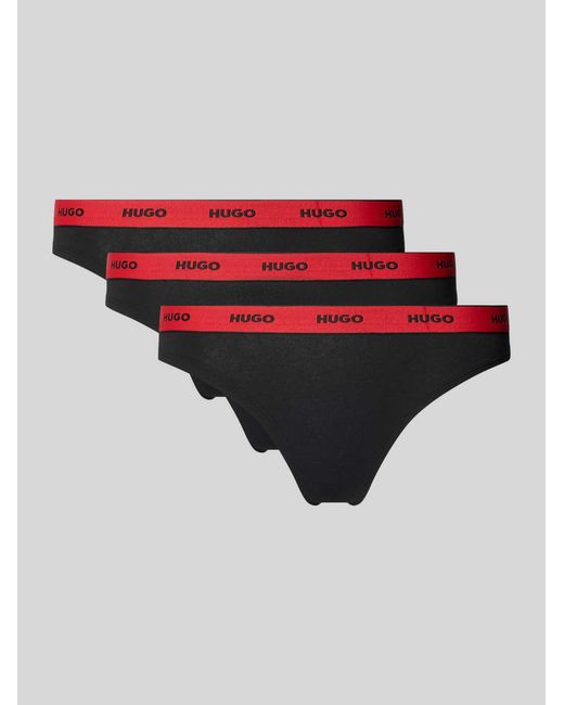 HUGO String Met Logo in het Red