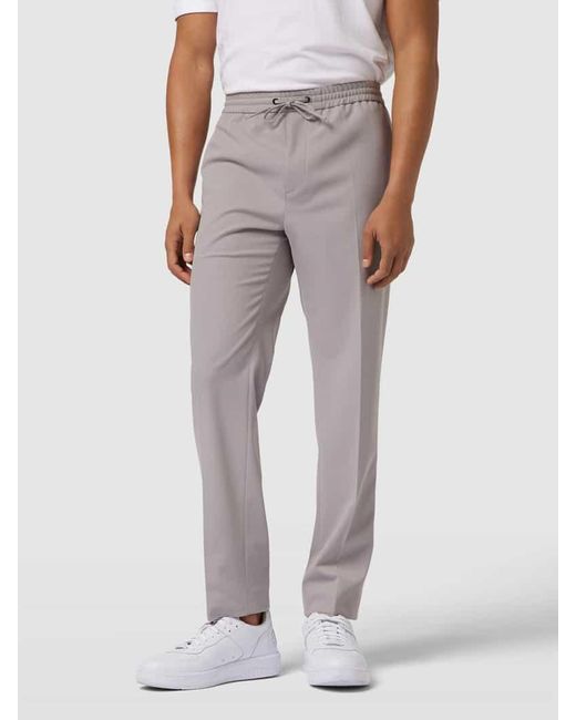 Calvin Klein Stoffhose mit Bügelfalten in Gray für Herren