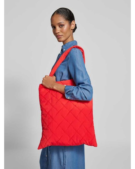 MSCH Copenhagen Red Tote Bag mit Label-Detail Modell 'SASJA'