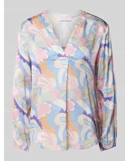 Frieda & Freddies Overhemdblouse Van Viscose Met All-Over Print in het Blue