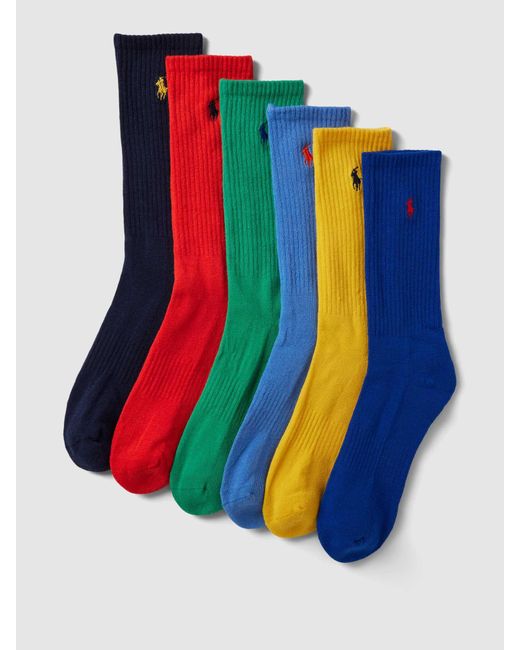 Polo Ralph Lauren Socken mit Logo-Stitching im 6er-Pack in Blue für Herren