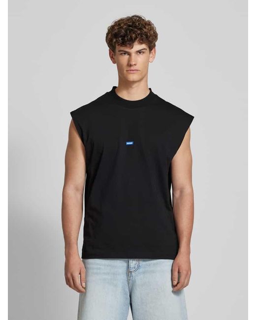 HUGO Tanktop mit Label-Detail Modell 'Navertz' in Black für Herren