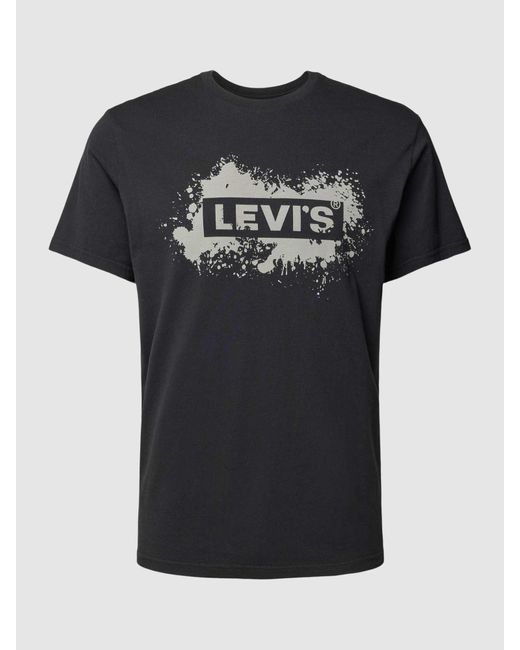Levi's T-Shirt mit Label-Print Modell 'RELAXED BABY TAB' in Black für Herren