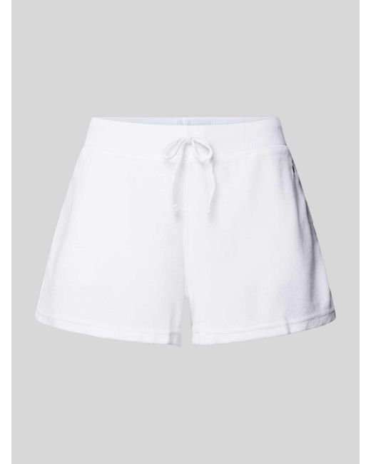 Polo Ralph Lauren White Regular Fit Shorts mit Logo-Stitching Modell 'TERRY'