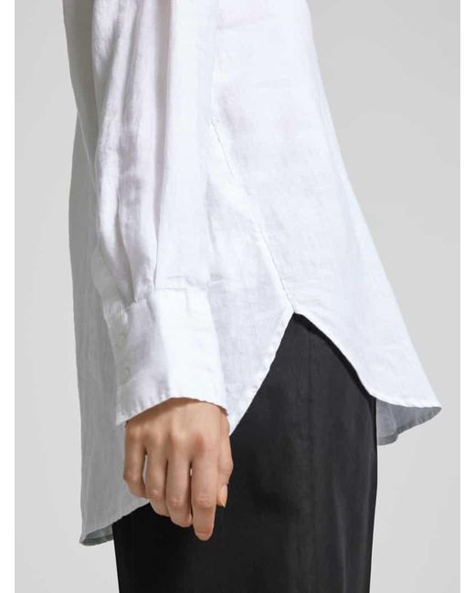 Mango White Hemdbluse Mit Knopfleiste