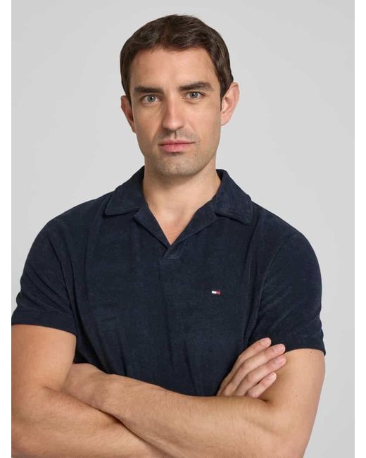 Tommy Hilfiger Regular Fit Poloshirt aus Baumwoll-Mix in Blue für Herren