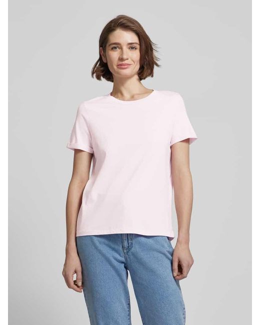 Vero Moda Pink T-Shirt mit Rundhalsausschnitt Modell 'PAULA'