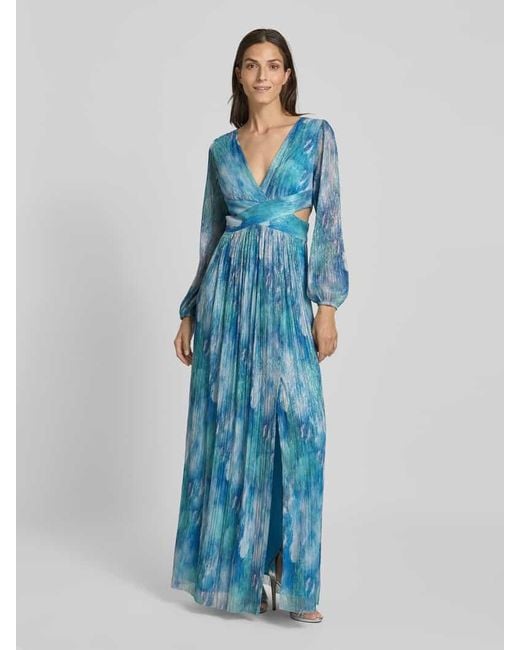 Swing Blue Abendkleid mit Effektgarn