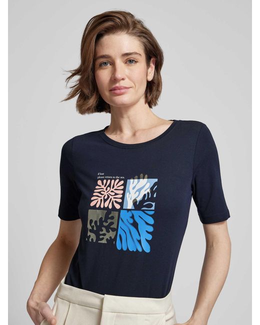 S.oliver T-shirt Met Ronde Hals in het Blue