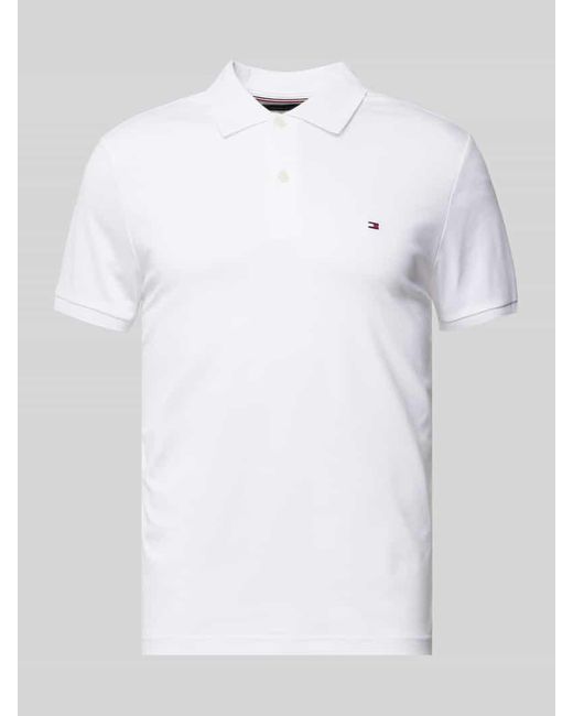 Tommy Hilfiger Regular Fit Poloshirt mit Logo-Stitching in White für Herren