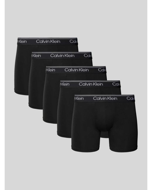 Calvin Klein Boxershort Met Elastische Band Met Logo in het Black voor heren