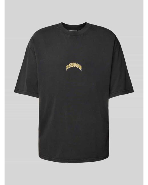 Review T-Shirt mit Label-Print in Black für Herren