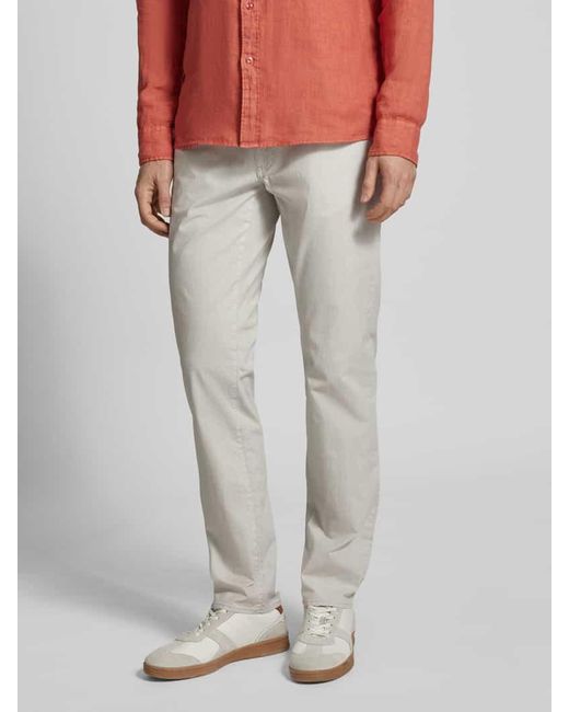 Brax Regular Fit Chino Im 5-Pocket-Design Modell 'Ultralight' in White für Herren