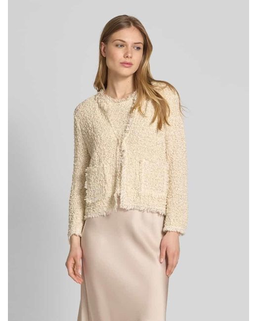 Marc Cain Natural Strickjacke mit V-Ausschnitt