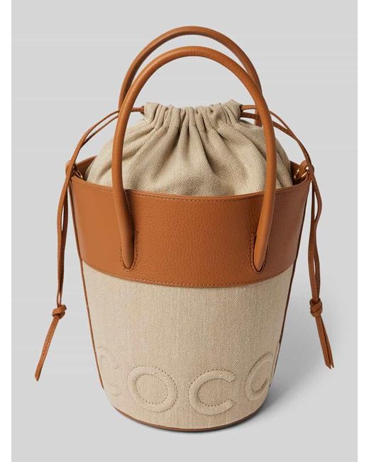 Coccinelle Natural Handtasche mit Label-Stitching Modell 'MYRTHA'