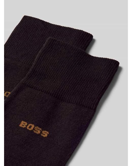 Boss Socken mit Label-Print im 2er-Pack in Black für Herren