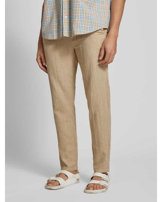 Blend Regular Fit Stoffhose mit Tunnelzug Modell 'MORGAN' in Natural für Herren