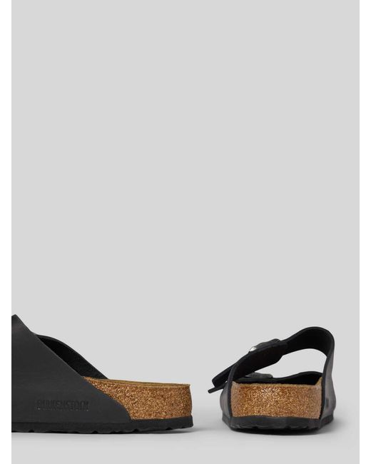 Birkenstock Slippers Van Leer Met Doornsluiting in het Black voor heren