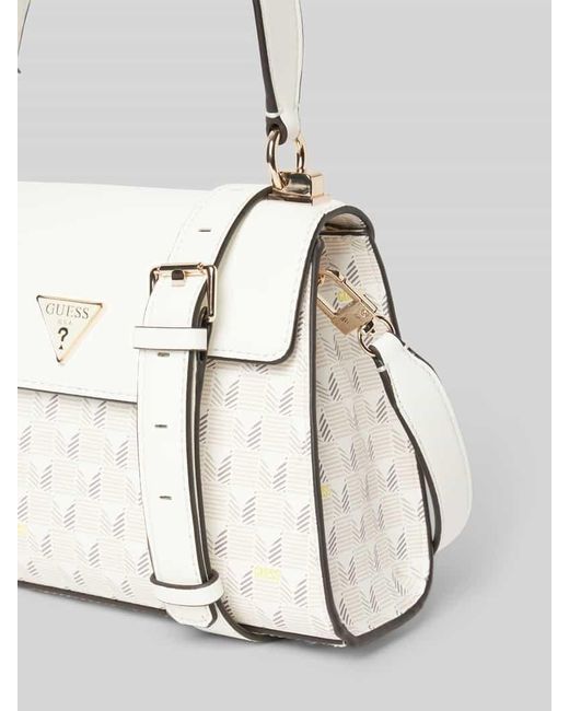 Guess Natural Handtasche Mit Label-Applikation Modell 'G Wave'
