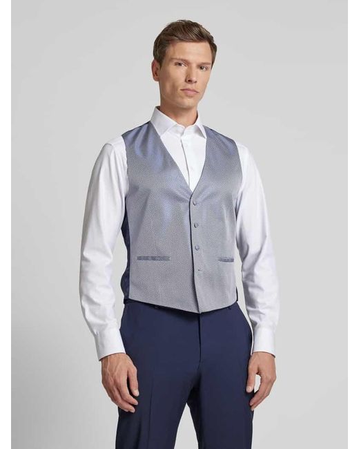 Wilvorst Weste Mit Allover-Muster in Blue für Herren
