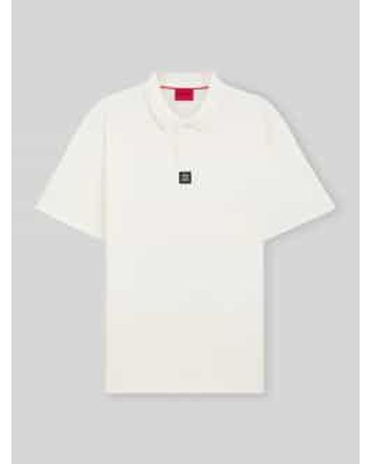 HUGO Poloshirt Met Labelpatch in het White voor heren