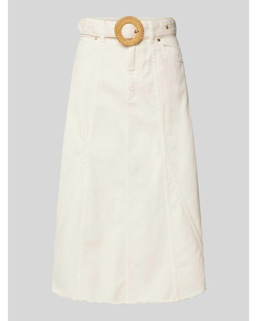 Ba&sh White Jeansrock mit Gürtel Modell 'TINNA'