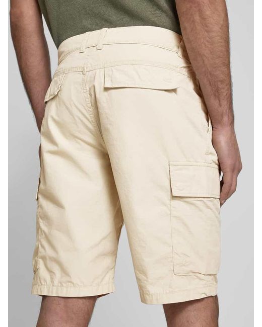Camel Active Regular Fit Bermudas mit Cargotaschen in Natural für Herren