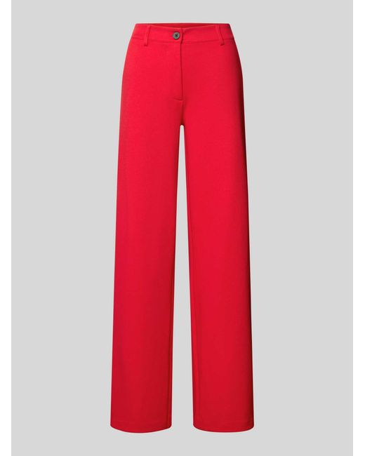 Freequent Wide Fit Stoffen Broek Met Viscose Model 'Nanni' in het Red