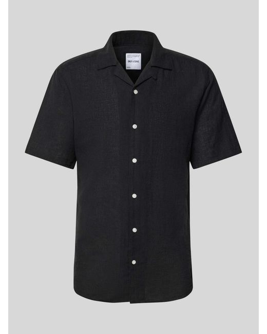 Only & Sons Vrijetijdsoverhemd Met Reverskraag in het Black voor heren