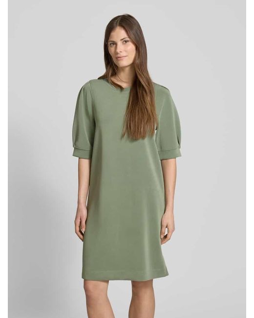 S.oliver Green Regular Fit Scuba-Kleid mit Puffärmeln