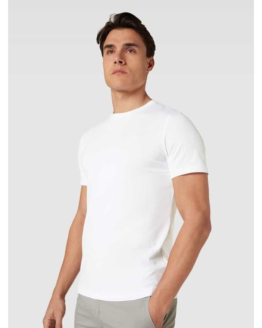 Joop! T-Shirt mit Label-Stitching Modell 'Cosimo' in White für Herren