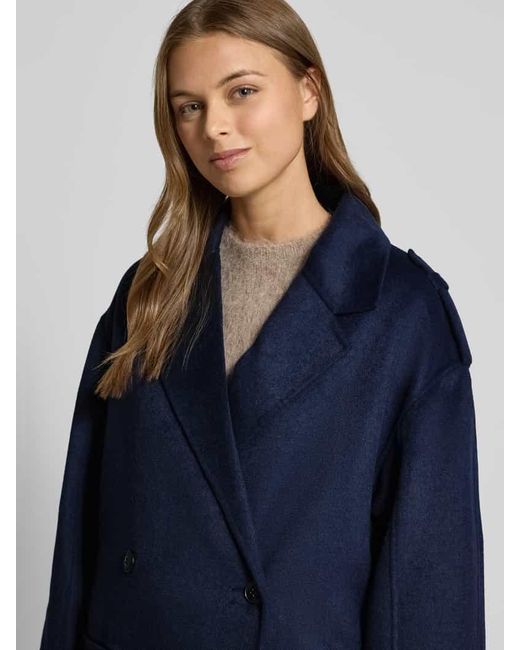 HUGO Blue Regular Fit Wollmantel mit Reverskragen Modell 'MELUMA-1'