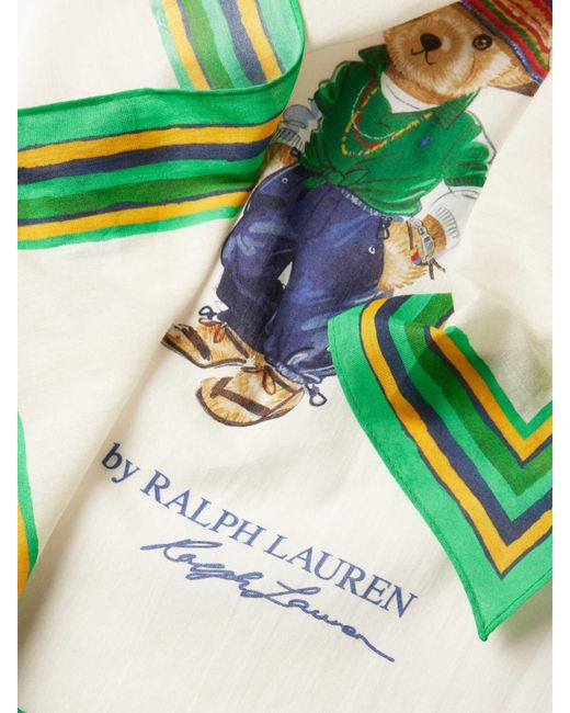 Polo Ralph Lauren Sjaal Met Paisleymotief in het Green