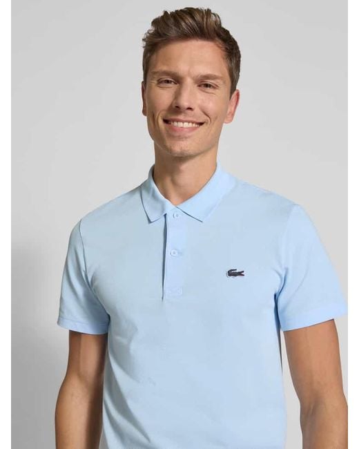 Lacoste Regular Fit Poloshirt Mit Label-Badge in Blue für Herren