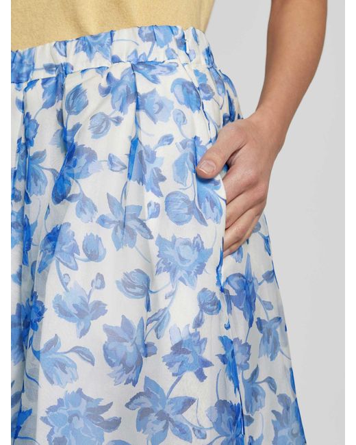 Weekend by Maxmara Midirok Met Stolpplooien in het Blue